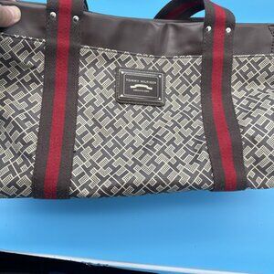 Tommy Hilfiger Bag Leather Purse Monogram TH Red Accent